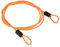 PATIKIL Security Steel Cable 2.5mm x 1m/3.28ft Coated Luggage Lock Wire Rope with Double Loop Orange
