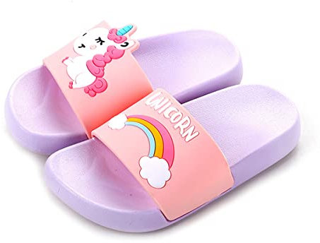 Ciabatte da Doccia Unicorno Ragazze Scarpe da Spiaggia e Piscina Bambini Estive Pantofole da Bagno Non -Slip Leggero Ragazzi Sandali da Interno E da Esterno