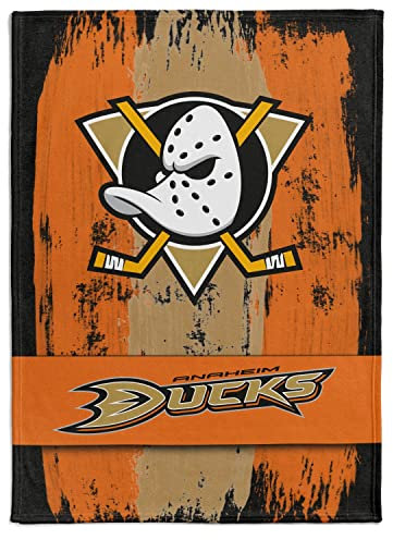NHL Kuscheldecke Anaheim Mighty Ducks Decke Fleece Throw Brush Blanket 150x200cm