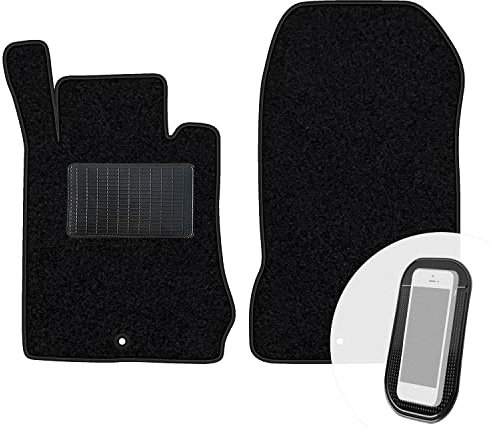 moto-MOLTICO Vorne Fußmatten Auto Velours Autoteppiche Schwarz Automatten Set 2-teilig passend für Mercedes-Benz E-Klasse W210 1995-2002