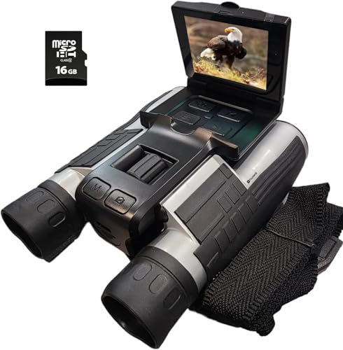 Thunderb Digital Binoculars with Camera & Video Recording - 12x Optical & 8x Digital Zoom, Night Vision, 2.4” IPS Display, Perfect for Hunting, Bird Watching, Sports & Concerts