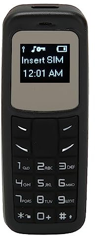 L8star -Handy, Kleines Mobiltelefon, Bluetooth-Headset, Wählgerät mit Ohrbügel, Unterstützt SIM 0,66 Zoll, Unterstützt SIM-Karte und Wählnummer (Schwarz)