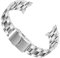 Juntan 20mm 22mm Edelstahl Uhrenarmband Gebogene Enden Uhrenarmbänder Metall Armband Schnellverschluss Ersatzarmband für Herren Damen Entfaltungsschnalle Schwarz Silber