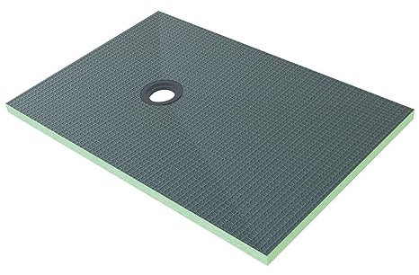 Piatto Doccia da Piastrellare Tagliabile in Estruso Rigida Polistirene Isolamento per Bagno Dimensione 90x120 cm spessore di 4 cm Sifone Piletta e Tubo inclusi