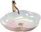 Rea Akoya Pearl Aufsatzwaschbecken für Badezimmer, 500 x 380 x 130 mm, Keramik (Perle)