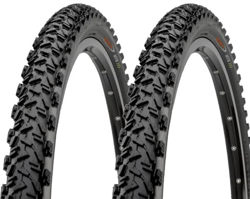 ECOVELO 2 neumáticos de goma negros, para bicicleta de montaña, 26 x 2,10 (56-559)