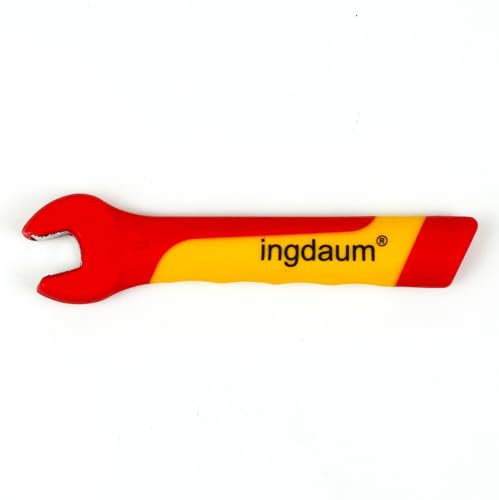 ingdaum® VDE Maulschlüssel, isoliert gegen 1000 V mit hochwertigen Zweikomponentengriffen für Elektriker, Energieanlagenelektroniker, Kältetechniker und Mechatroniker (8 mm)