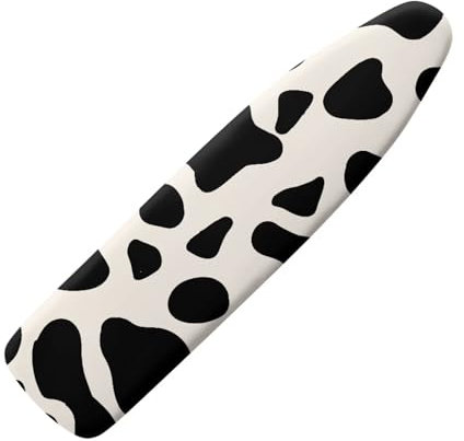 Tomeusey Iron Board Cover with Padding Stretchy Table Top Ironing Board with Elastic Edges Non-Slip Cow Print Iron Board Protector Ironing Accessories