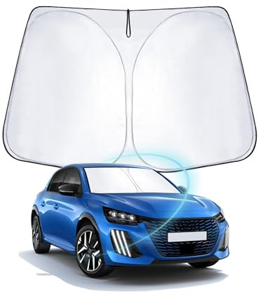 WEIPIN Parasol Compatible con Peugeo-t 208 e-208 2008 e-2008 2020-2024 Parasol de Coche para Parabrisas Delantero para Peugeo-t 208 Accessori con refrigeración Anti UV, protección Interior