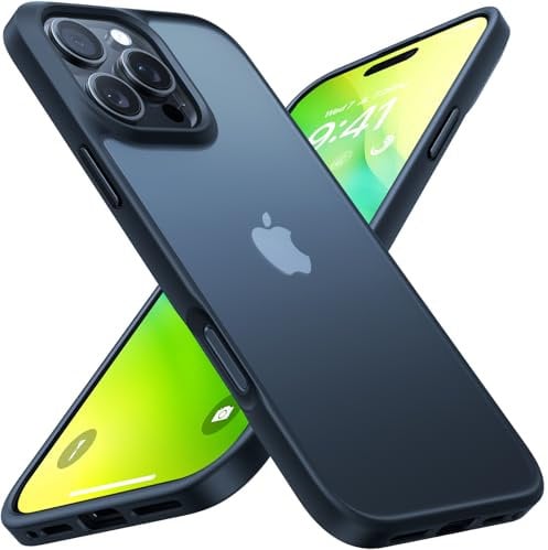 TORRAS Guardian für iPhone 16 Pro Hülle [TOP Zertifizierte Militärschutz] Stoßfest Case [Samtweiche Haptik] Mattierte Rückseite Schutzhülle mit Abnehmbare Knöpfe Handyhülle für iPhone 16 Pro Schwarz