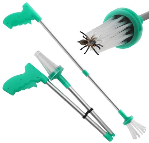 Attrape araignée,Attrape Insecte Attrape Insectes Vivants Attrape araignée télescopique Long Pince telescopique répulsif araignée Produit Anti araignée