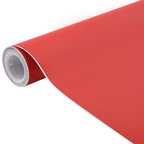 vidaXL 2X Autofolie Matt-Rot 100x150cm+50x150cm Selbstklebend Auto Folie