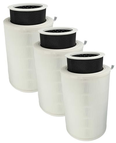 vhbw 3x Luftilter kompatibel mit Xiaomi Mi Air Purifier 2 Luftreiniger - Kombifilter Vorfilter + HEPA + Aktivkohle