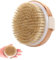 Cepillo Exfoliante Corporal de Cerdas Naturales, Dry Brushing Body Brush, Cepillo Ecológico con Mango Madera, para Drenaje Linfático Mejora de la Circulación, Anti-Celulitis, Para Piel Suave Radiante
