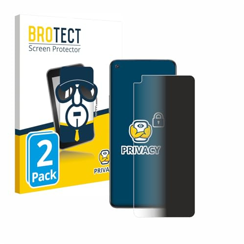 BROTECT Blickschutzfolie für OnePlus 8T | 2 Stück Anti-Spy Displayschutz Made in Germany Smartphones und Handys Privacy Screen Protector Blaulichtfilter Klare Folie