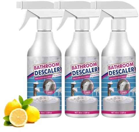 Bathroom Descaler Spray, Kolibrin-Official Reiniger, Kalkentferner Dusche Stark, Duschkabinenreiniger, Badezimmer Reiniger Schaum, Badezimmer-Entkalker-Spray, Reiniger für hartnäckige Flecken (3)