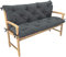 Outdoor Garten Schaukel Hängematte Kissen Dicke Bank Rückenkissen für 2 3 Sitzer Couch Große Terrassenmöbel Ersatzmatratze Dunkelgrau 150x100cm