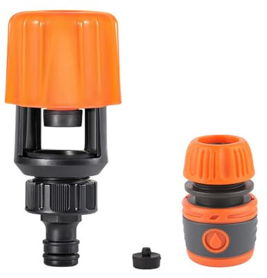 Kitchen Tap Hose Connector, Mixer Tap Adapter for Kitchen Sink Indoor Outdoor House Hose Pipe Fittings Tap with Hose Connectors (Orange Male Connector)