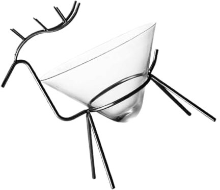 MAGICLULU Eisenguss Hirschförmiges Saftglas Weinbecher Kreatives Cocktailglas Für Bar Modernes Design Trinkgeschirr Für Cocktails Mixgetränke Eistee Zuhause Party