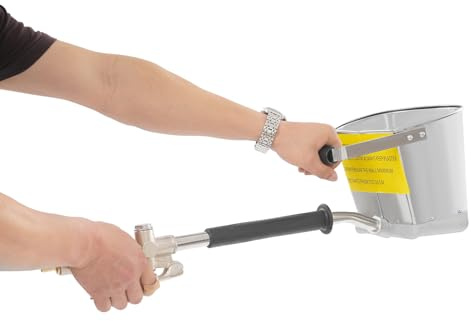 Susoso Putzwerfer, Zement Stuck Spritzer mit Vier Mörteldüsen Arbeitsdruck 2MPa Lufteinlass Größe 11mm Grifflänge 58cm für die Anwendung von GFRC Silber, Schwarz