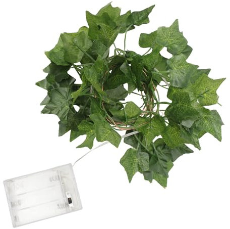 Warmhm Guirlande Lumineuse À LED en Forme Artificielles Décoration De Vigne Feuilles Suspendues Fausses Plantes Plantes Artificielles Rampantes Lumières