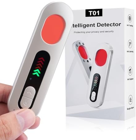 Wanzen Detektor 5-in-1 mit 6 Empfindlichkeitsstufen, Versteckte Kamera Detektor, Mit Display,RF- und GPS-Tracker Finder, Tragbarer Abhörgerät Detektor für Hotel, Büro, Reise