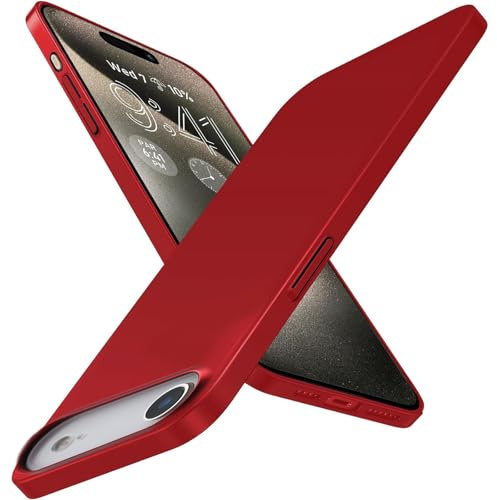FAOMSEBS for iPhone Air Case, Matte Ultra-Thin Cover Red | Ultra Thin as No Case, Slim Fit, Lightweight Grip, Hard PC Matte Smooth, Raised Edges for Pocket Carry, Commute and Daily Use