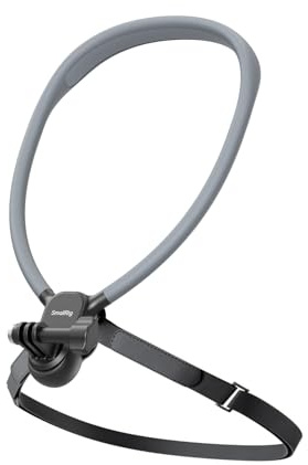SMALLRIG Halshalterung mit Brustgurt für Action-Kameras, mit 2-poliger Schnittstelle für GoPro Hero 13/12/11/10/9, für DJI Osmo 360 Nano Action 5 Pro/4/3, für Insta360 Ace Pro 2 – 5596