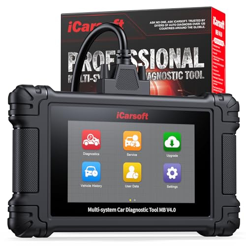 iCarsoft MB V4.0 Bidirectional Diagnostic Tool for Benz/Sprinter/Smart + 2 Optional Brand Packs, Full System OBD2 Scanner with 41 Services for Merce.des, Active Test, Auto VIN, Lifetime Fr-ee Update