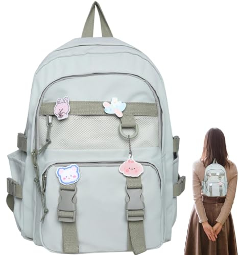 Damenrucksack – BASSABAG Casual Daypacks College, der elegante Laptop-Rucksack | Leichter Reisesack, großer Organizer für Schultüten, langlebige Studentenbuchtasche