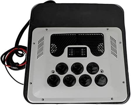 12V Standklimaanlage Dachklima mit Heizfunktion–2200 W Kühlen / 1000 W Heizen,für LKW/Truck-Kabine,Wohnmobil/RV,Van–R410A,Fernbedienung,Aufdach/Heckwand-Montage,bis 8 m³,3 m Kabel