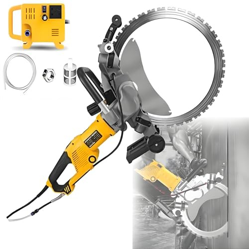 Electric Ring Saw - 29cm Concrete Cutter with Water Pump and Laser Guide, 2200rpm for Renovation and Demolition of Brick, Stone, and Roof Tiles