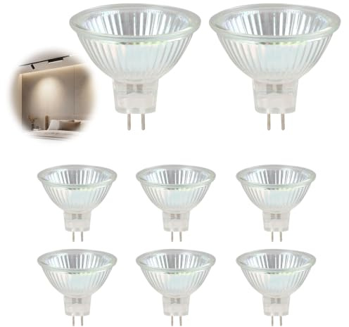 Voxlvytic 8 Stück MR16 GU5.3 Halogenstrahler 35W 12V,Dimmbar, 2700K Warmweiß,400lm,30° Abstrahlwinkel,Halogen Reflektorlampe mit Bi-Pin Sockel für Deckeneinbau und Schienenbeleuchtung