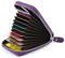 AirZyx Porte Cartes de Crédit Cuir Fermeture Eclair (Violet)