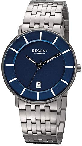 REGENT Herren-Uhren Analog Quarz One Size Blau 32018690