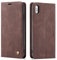QLTYPRI Hülle für iPhone XS Max, Vintage Dünne Handyhülle mit Kartenfach Geld Slot Ständer PU Ledertasche TPU Bumper Wallet Case Flip Schutzhülle Kompatibel mit iPhone XS Max - Kaffee Braun