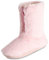 Polar Womens Memory Foam Zipper Faux Fur Covered Rubber Sole Indoor Outdoor Cosy Luxury Boot Slippers - Pink - UK6/EU39 - YC0722