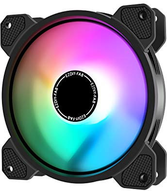 EZDIY-FAB Ventilateur de Boîtier D'ordinateur 120mm, Ventilateur Aura Sync de Carte Mère,Vitesse Réglable-1 Pack
