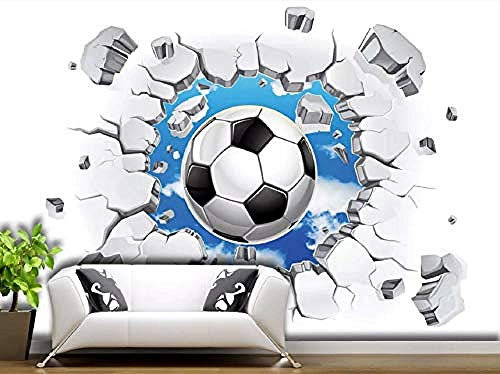 Papier peint Ciel à travers le mur de football Papier peint mural 3D murale moderne papier peint 3d foot gris noir poster pierre photo salon new york graffiti chambre -430cm×300cm