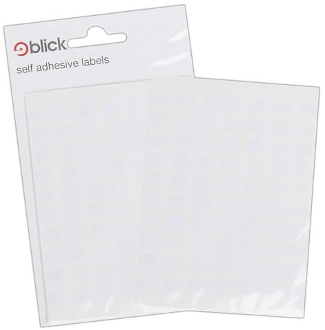 Blick White circle Aufkleber 8mm (490 Aufkleber)