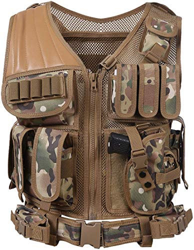 Tactical Area The Army Fan Airsoft Ultraleichte, verstellbare taktische Weste der Elite-Serie, für Outdoor-Camping, Jagd, Angeln und Air GunWar-Spiele zum Wandern.