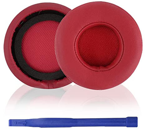 Aiivioll Mixr - Cuscinetti di ricambio per auricolari in pelle PU, compatibili con cuffie Beats by Dr. Dre Mixr (rosso)