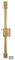 THIRARD - Serrure en applique Targa à tirage pour porte d'entrée, droite, 3 pts, cylindre Ø23mm, axe 45mm, or, 4 clés