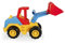 Wader 35314 - Tech Truck Radlader mit beweglicher Frontschaufel, stabiler Bagger mit Stahlachsen, ca. 27 x 11,5 x 15 cm groß, ab 12 Monaten, ideal als Geschenk für kreatives Spielen