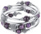 Bulinlin Silber Wickelarmband mit Naturstein Perlen Boho Mehrschichtiges Damen Armbänder Geburtstags Modegeschenk für Frauen(Purple)