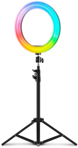 Mars Gaming Anillo DE ILUMINACION Profesional MARS GAMING ARGB con 35 Modos DE Estudio Y Ambiente Soporte Webcam O Smartphone