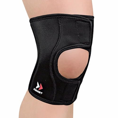 Zamst EK-1 Rodillera deportiva - Rodillera de Compresión Ligera para Hombres y Mujeres con Diseño de Panel Abierto, para Soporte General de Rodilla y Alivio del Dolor de Rodilla - S