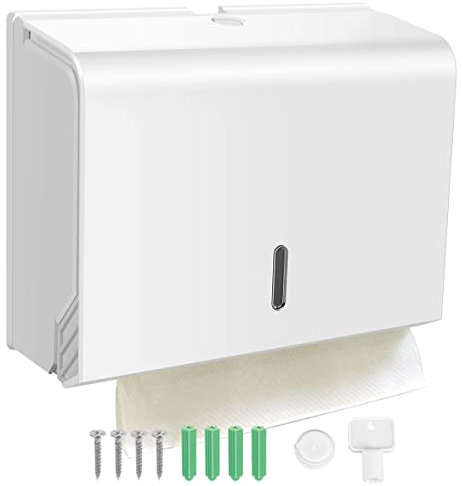 harupink Papierhandtuchspender Roll Handtuchspender Wandmontage Gewebehalter Toilettengewebe Rollbügel Plastik Haltbarer Tissue Box Halter Handtuchspender für Badezimmer Küchentoilette