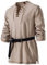 LucMatton Herren Retro Schnürer Mittelalter Tunika Shirts für Halloween Cosplay Wikinger Pirat Vampir Renaissance Gothic Viktorianisches Kostüm Khaki Größe S