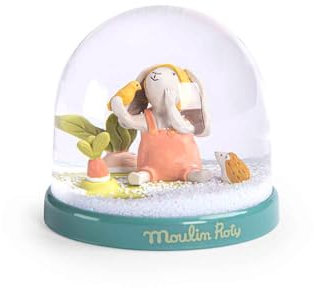 Moulin Roty - Schneekugel zur Auswahl der Deklinationen – Drei kleine Hasen